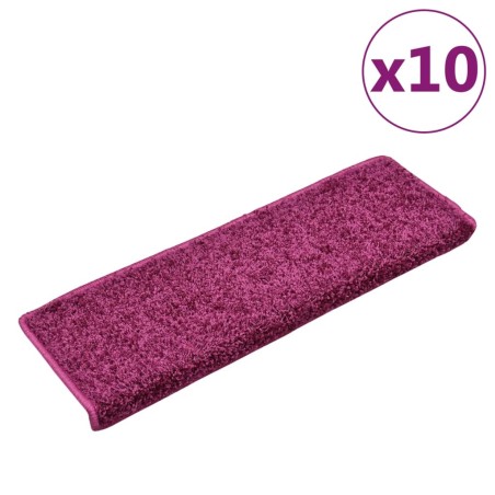vidaXL Tappetini per Scale 10 pz 65x21x4 cm Viola