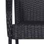 vidaXL Set Mobili da Pranzo per Giardino 5 pz Nero vidaXL Set Mobili da Pranzo per Giardino 5 pz Nero