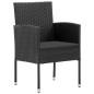 vidaXL Set da Pranzo da Giardino 9 pz Nero vidaXL Set da Pranzo da Giardino 9 pz Nero