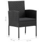 vidaXL Set da Pranzo da Giardino 9 pz Nero vidaXL Set da Pranzo da Giardino 9 pz Nero