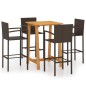 vidaXL Set Bar da Giardino 5 pz Marrone vidaXL Set Bar da Giardino 5 pz Marrone