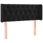 Testiera ad Orecchio Nera 93x16x78/88 cm in Velluto Testiera ad Orecchio Nera 93x16x78/88 cm in Velluto