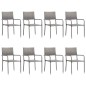 vidaXL Set da Pranzo da Giardino 9 pz Grigio vidaXL Set da Pranzo da Giardino 9 pz Grigio