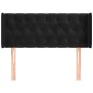 Testiera ad Orecchio Nera 93x16x78/88 cm in Velluto Testiera ad Orecchio Nera 93x16x78/88 cm in Velluto