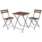 ProGarden Set da Bistrot 3 pz Nero ProGarden Set da Bistrot 3 pz Nero