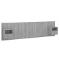 Testiera Letto con Comodini in Legno Multistrato Grigio Sonoma Testiera Letto con Comodini in Legno Multistrato Grigio Sonoma