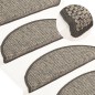 vidaXL Tappeti Autoadesivi Scale Aspetto Sisal 15pz 56x17x3cm Argento vidaXL Tappeti Autoadesivi Scale Aspetto Sisal 15pz 56x17x3cm Argento