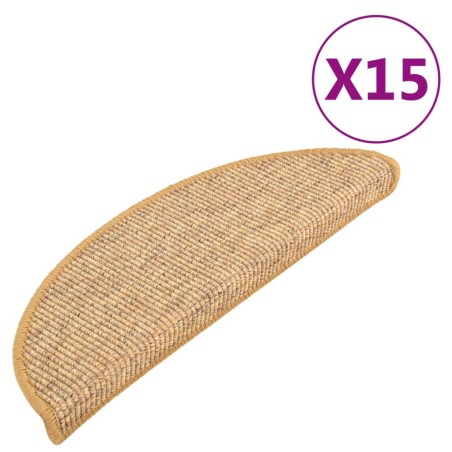 vidaXL Tappeti Autoadesivi Scale 15 pz 56x17x3 cm Arancioni
