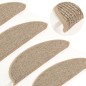 vidaXL Tappeti Adesivi Scale 15 pz 56x17x3 cm Beige Scuro vidaXL Tappeti Adesivi Scale 15 pz 56x17x3 cm Beige Scuro