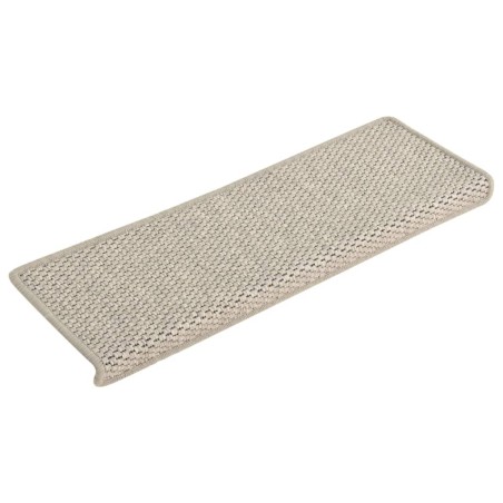 vidaXL Tappeti Autoadesivi Scale Aspetto Sisal 15 pz 65x21x4cm Argento