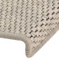 vidaXL Tappeti Autoadesivi Scale Aspetto Sisal 15 pz 65x21x4cm Argento vidaXL Tappeti Autoadesivi Scale Aspetto Sisal 15 pz 65x21x4cm Argento
