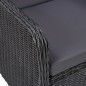 vidaXL Set Mobili da Pranzo per Giardino 5 pz Nero vidaXL Set Mobili da Pranzo per Giardino 5 pz Nero