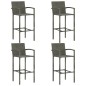 vidaXL Set Bar da Giardino 5 pz Grigio vidaXL Set Bar da Giardino 5 pz Grigio