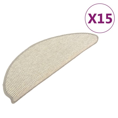 vidaXL Tappetini Autoadesivi per Scale 15 pz Argento 65x21x4 cm