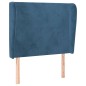 Testiera ad Orecchio Blu Scuro 93x23x118/128 cm in Velluto Testiera ad Orecchio Blu Scuro 93x23x118/128 cm in Velluto