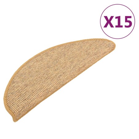 vidaXL Tappetini Autoadesivi per Scale 15 pz Arancioni 65x21x4 cm