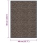 vidaXL Zerbino Trapuntato 40x60 cm Marrone Scuro vidaXL Zerbino Trapuntato 40x60 cm Marrone Scuro