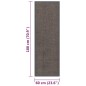 vidaXL Zerbino Trapuntato 60x180 cm Marrone Scuro vidaXL Zerbino Trapuntato 60x180 cm Marrone Scuro