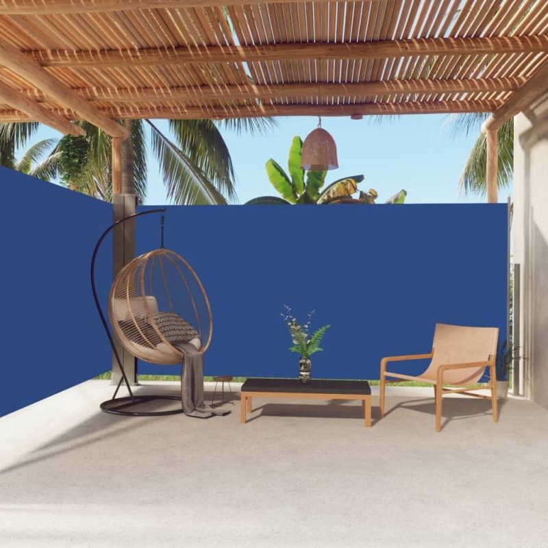 Tenda da Sole Laterale Retrattile Blu 180x600 cm Tenda da Sole Laterale Retrattile Blu 180x600 cm