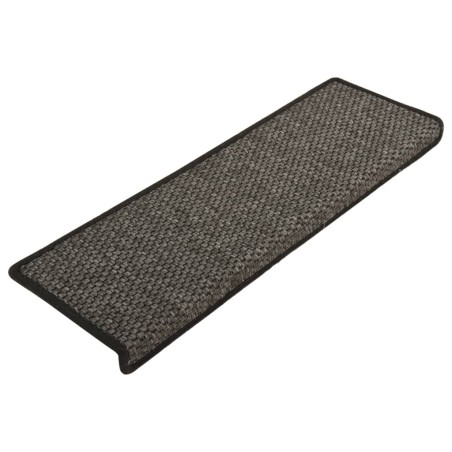 vidaXL Tappeti Autoadesivi Scale Aspetto Sisal 15pz 65x21x4 Antracite
