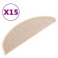 vidaXL Tappetini per Scale 15 pz Bianchi e Marroni 56x17x3 cm vidaXL Tappetini per Scale 15 pz Bianchi e Marroni 56x17x3 cm