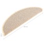 vidaXL Tappetini per Scale 15 pz Bianchi e Marroni 56x17x3 cm vidaXL Tappetini per Scale 15 pz Bianchi e Marroni 56x17x3 cm
