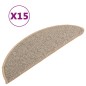 vidaXL Tappetini per Scale 15 pz Marroni 56x17x3 cm