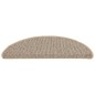 vidaXL Tappetini per Scale 15 pz Marroni 56x17x3 cm