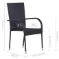 vidaXL Set Mobili da Pranzo per Giardino 5 pz Grigio vidaXL Set Mobili da Pranzo per Giardino 5 pz Grigio