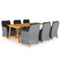 vidaXL Set Mobili da Pranzo per Giardino 7 pz Grigio Chiaro vidaXL Set Mobili da Pranzo per Giardino 7 pz Grigio Chiaro
