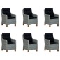 vidaXL Set Mobili da Pranzo per Giardino 7 pz Grigio Chiaro vidaXL Set Mobili da Pranzo per Giardino 7 pz Grigio Chiaro