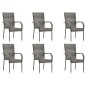 vidaXL Set da Pranzo da Giardino 7 pz Grigio vidaXL Set da Pranzo da Giardino 7 pz Grigio