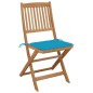 Sedie da Giardino Pieghevoli 4 pz con Cuscini Massello Acacia Sedie da Giardino Pieghevoli 4 pz con Cuscini Massello Acacia