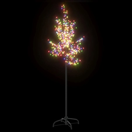 vidaXL Albero di Natale 220 LED Luce Colorati Ciliegio in Fiore 220 cm