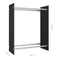 vidaXL Porta Legna Nero 80x35x100 cm in Vetro Temperato vidaXL Porta Legna Nero 80x35x100 cm in Vetro Temperato