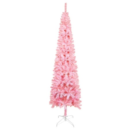 vidaXL Albero di Natale Sottile Rosa 240 cm