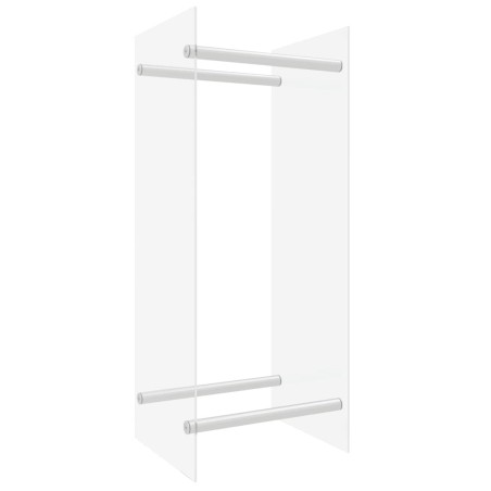 vidaXL Porta Legna Trasparente 40x35x100 cm in Vetro Temperato 