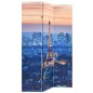 vidaXL Paravento Pieghevole 120x170 cm Stampa Parigi di Notte vidaXL Paravento Pieghevole 120x170 cm Stampa Parigi di Notte