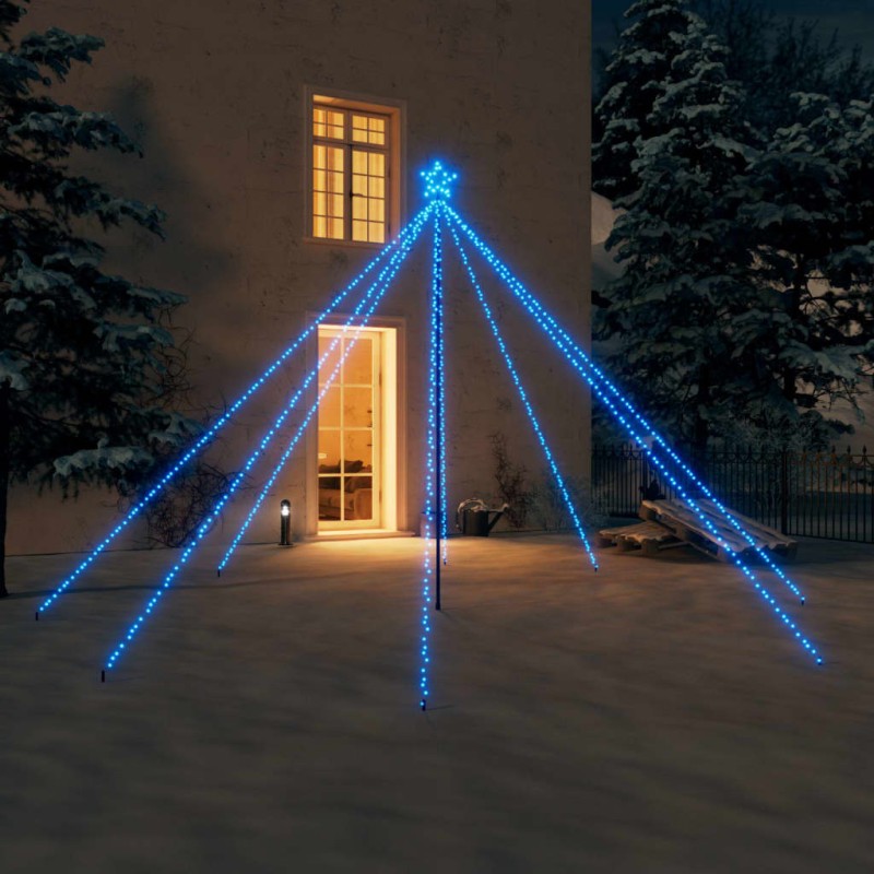 vidaXL Luci per Albero Natale Interni Esterni 576 LED Blu 3,6 m vidaXL Luci per Albero Natale Interni Esterni 576 LED Blu 3,6 m