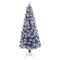 vidaXL Albero Natale Artificiale LED Bianco e Blu 180 cm Fibra Ottica vidaXL Albero Natale Artificiale LED Bianco e Blu 180 cm Fibra Ottica