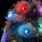 vidaXL Albero Natale Artificiale LED Bianco e Blu 180 cm Fibra Ottica vidaXL Albero Natale Artificiale LED Bianco e Blu 180 cm Fibra Ottica