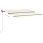 vidaXL Tenda da Sole Retrattile Manuale con LED 450x300 cm Crema vidaXL Tenda da Sole Retrattile Manuale con LED 450x300 cm Crema