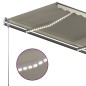 vidaXL Tenda da Sole Retrattile Manuale con LED 450x300 cm Crema vidaXL Tenda da Sole Retrattile Manuale con LED 450x300 cm Crema