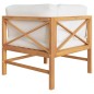 vidaXL Panca da Giardino 2 Posti con Cuscini Crema Legno Massello Teak