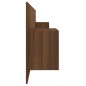 Testiera Letto con Armadietti Rovere Marrone Legno Multistrato Testiera Letto con Armadietti Rovere Marrone Legno Multistrato