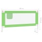 vidaXL Sponda Letto di Sicurezza per Bambini Verde 180x25 cm Tessuto
