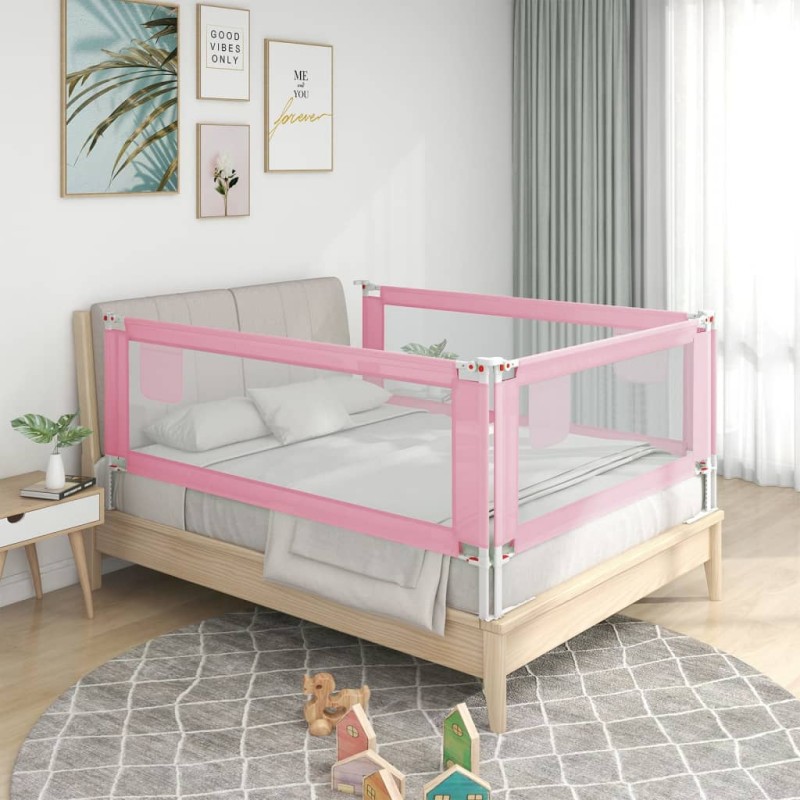 vidaXL Sponda Letto di Sicurezza per Bambini Rosa 180x25 cm in Tessuto vidaXL Sponda Letto di Sicurezza per Bambini Rosa 180x25 cm in Tessuto