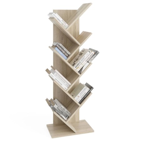FMD Libreria con Mensole Design Geometrico Rovere