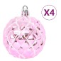vidaXL Set Addobbi di Natale 65 pz Rosa/Rosso/Bianco