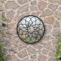 Specchio da Giardino Nero 40x3 cm in Ferro Rotondo da Esterno Specchio da Giardino Nero 40x3 cm in Ferro Rotondo da Esterno